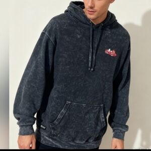 RIPNDIP Charcoal Hoodie Size M Embroidered Streetwear Pullover Sweatshirt